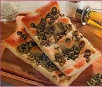 Focaccia Ligure con olive verdi